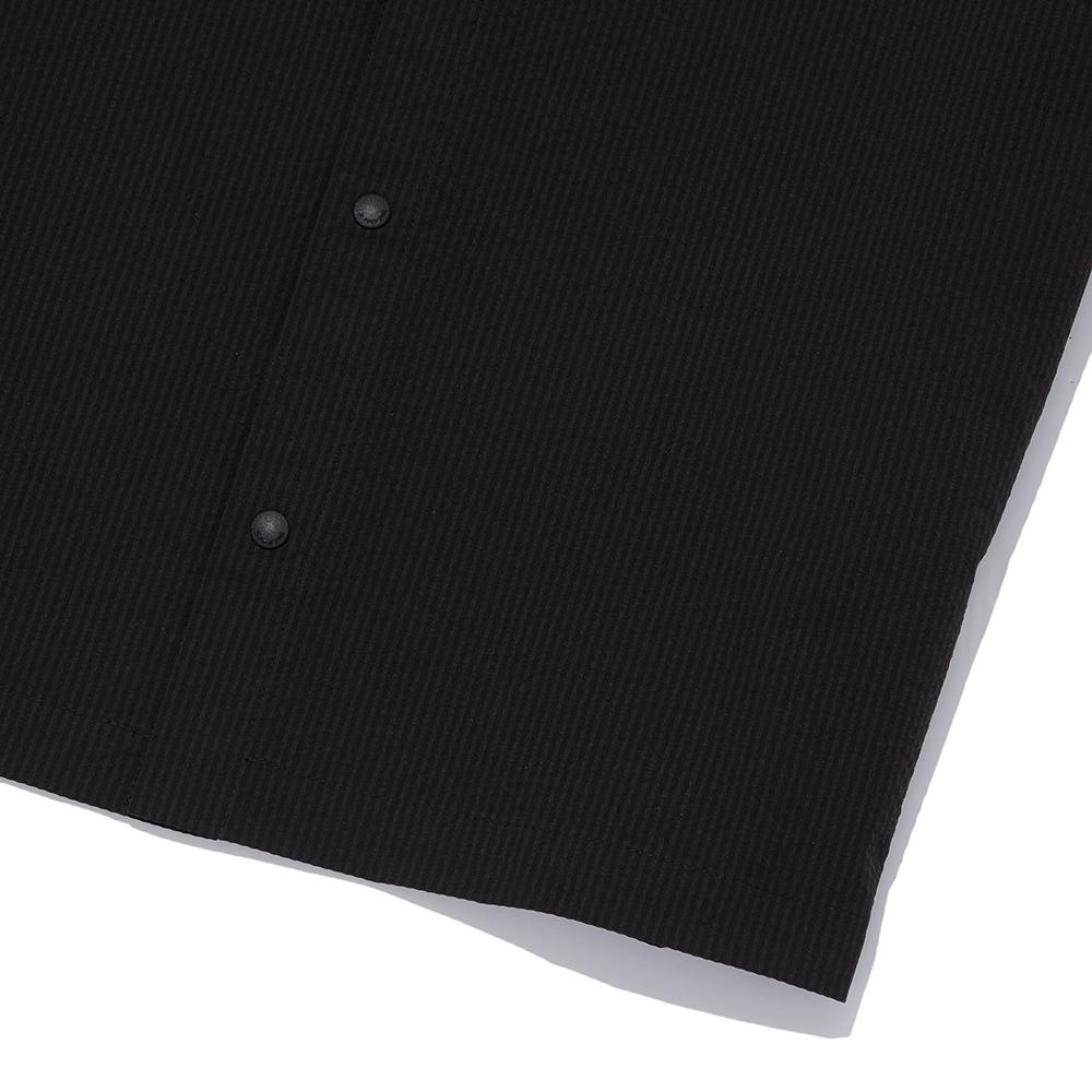 SNOWPEAK Seersucker Short Sleeve Shirt Dark Charcoal (S23MMFSH18)