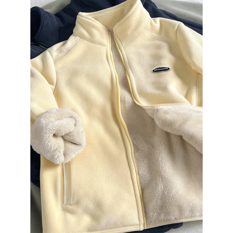 Women's Lambswool Thick Coat: Fleece Windbreaker for Spring to Winter, 2025 Collection.