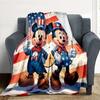 1pc Mickey Minnies Patriotic Celebration Outdoor Blanket, Soft And Comfortable Blanket, Casual Warm, Camping Travel Blanket, Birthday Gift. M714023