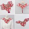 Chinese Embroidered Floral False Collar for Girl Sweater Dress Clothes Decorative Collar with Tassels Sewing Applique