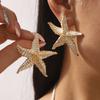 Summer Ocean Wind Starfish Earrings Exquisite and Unique Design Texture Casual Vacation Stud Earrings Necklace Women