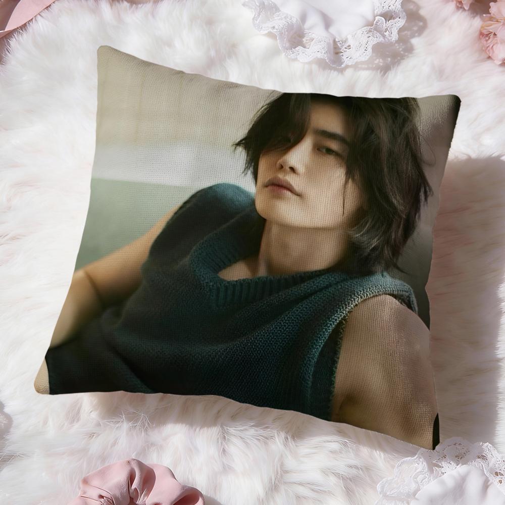 Actor L-Lee Jong S-Suk Cushion Cover Premium Comfort Reversible Pillow Cove -Two in One Design for Any Room & Car Interior