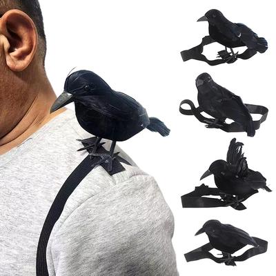 Festive Halloween Simulation Black Bird Cosplay Gear with Elastic Band