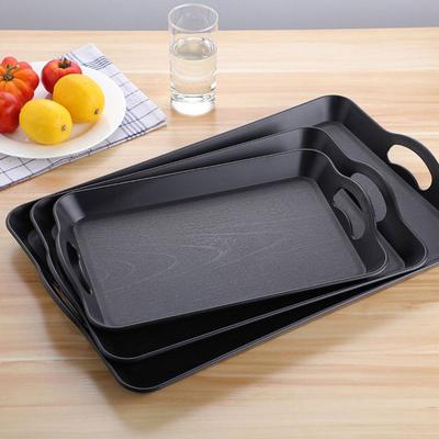 1pc Serving Trays with Handles Trays for Eating Multi Purpose Plastic Tray Rectangular Anti Skid Decorative Food Tray for Restau