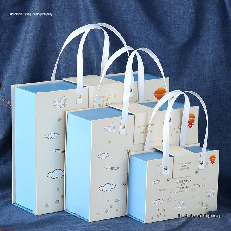 Handheld Cartoon Scarf Gift Box - Flip-top, Large Empty Packaging for a Ceremonial Touch