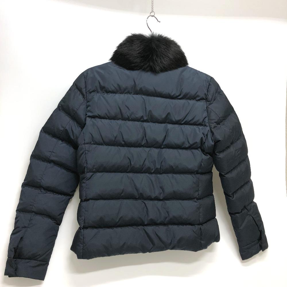 Prada Jaqueta de Penas de Pelo para Baixo / Nylon Azul Marinho