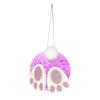 Plush Bunny Tail Hanging Ornament with Glitter Paw Accents for Home and Seasonal Decorative Display Use