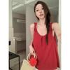 Kumikumi Design Knot Vest Sling Women Summer New Age-Reducing Temperament Loose All-Match Sleeveless Top