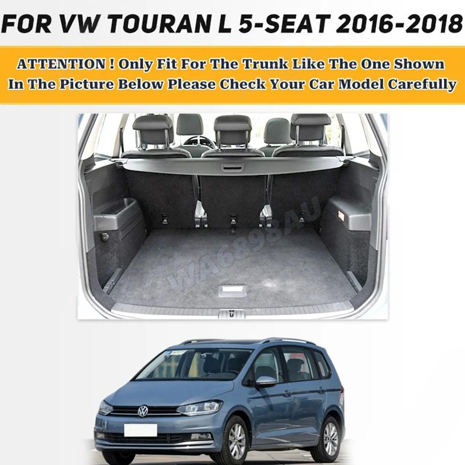 Custom Car Trunk Mat For VOLKSWAGEN VW Touran L 5-Seat 2016 2017 2018 Interior Accessories Anti Dirty Carpet Durable Leather Mat