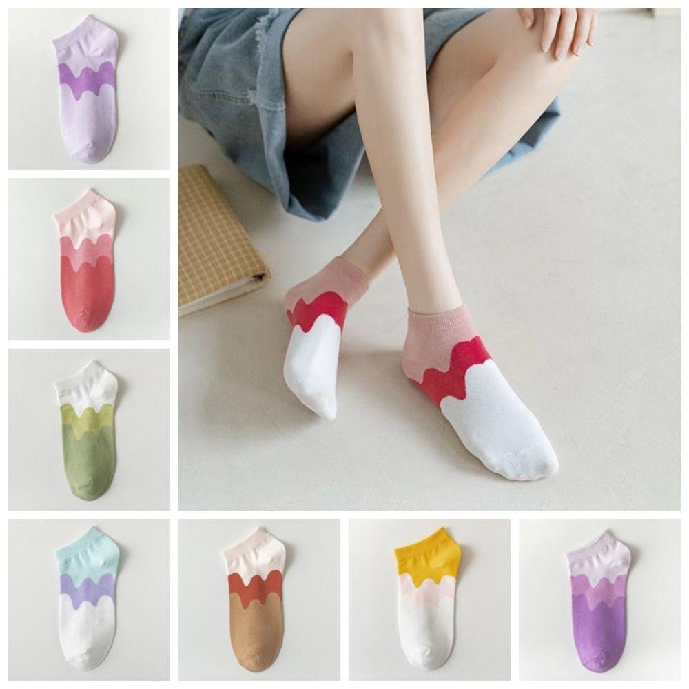 10Pairs Patchwork Boat Socks Women Bear Claw Ankle Tube Socks Comfortable Cartoon Short Socks  Sport