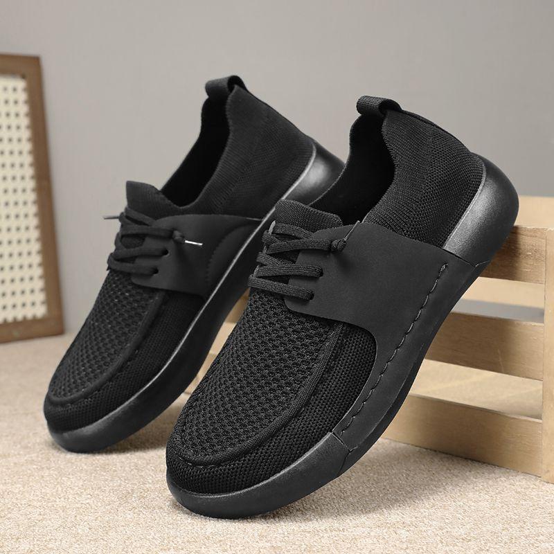 Fashion Sneakers Young Students Gray Round Toe Men's Casual Shoes Mesh Plain Designer Luxury Leisure Cheap Liquidation Sale On Male Shoe