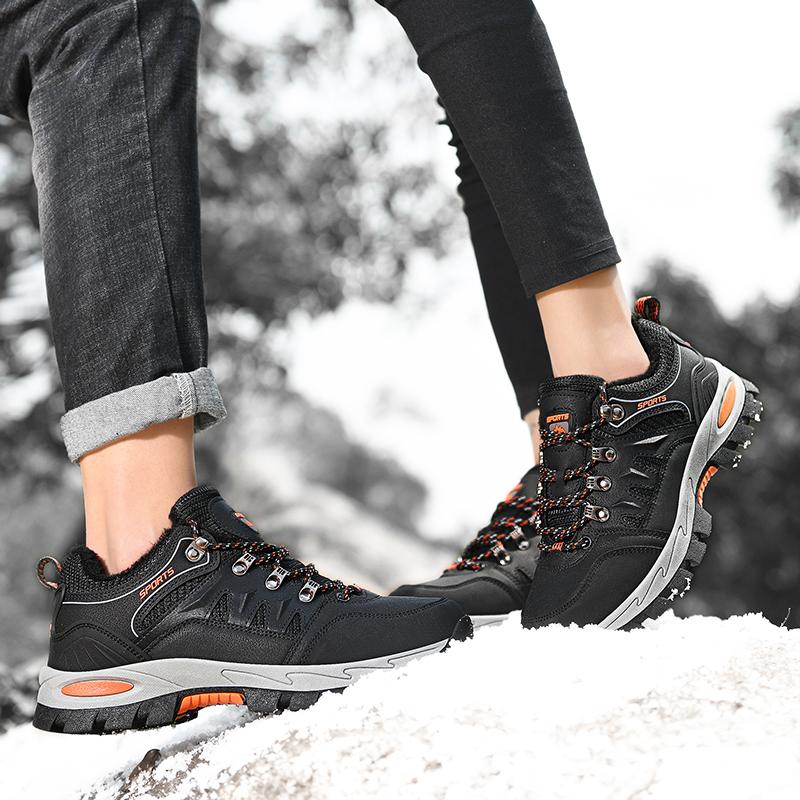 Herbst/Winter Plus Baumwolle Plus Samt Low-Top Outdoor Freizeit Sport Wanderschuhe für Männer und Frauen