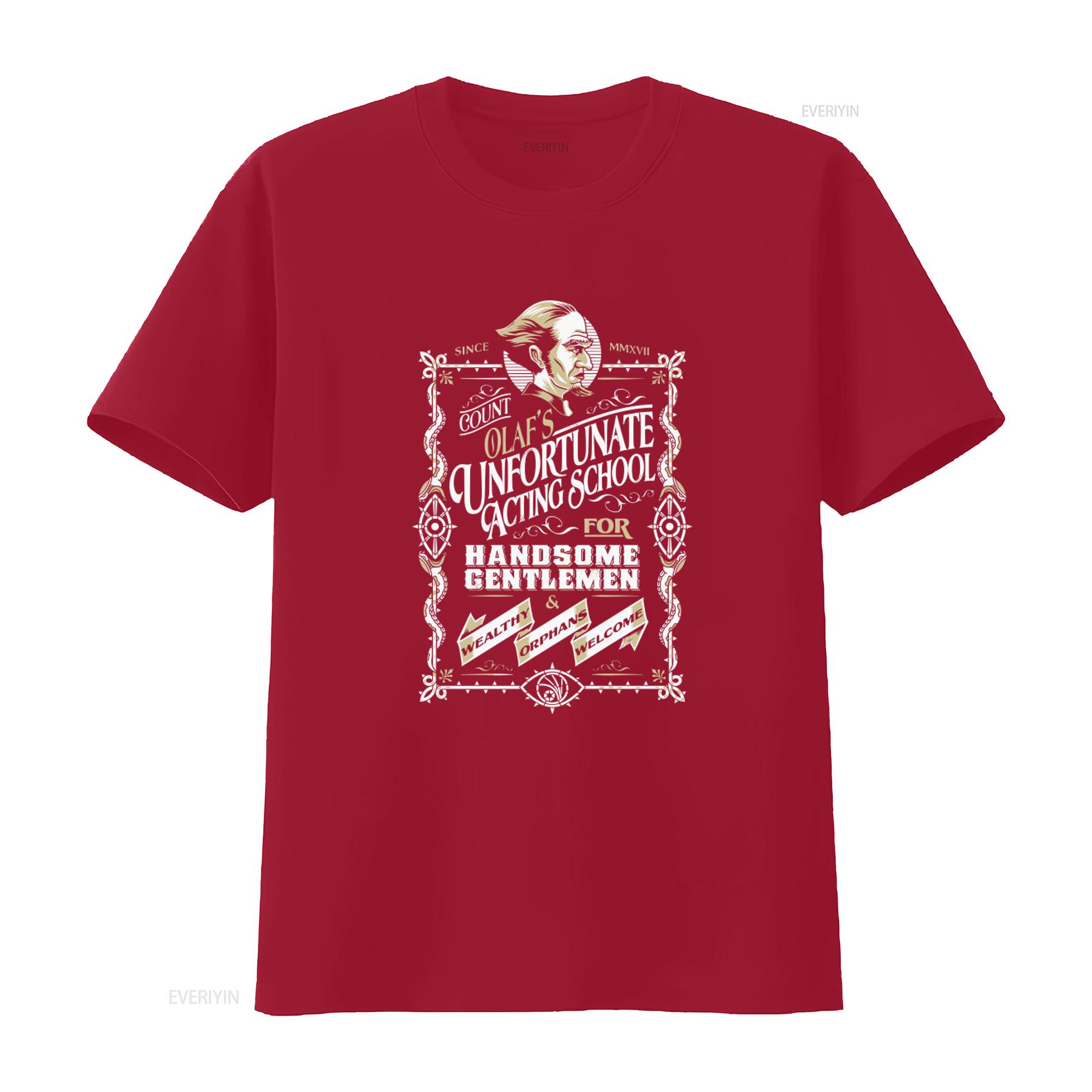 An Unfortunate Actor Count Olaf T Shirt A Series of Events Handsome Gentlemen Wealthy Orphans Welcome vintage Washed Breathable S