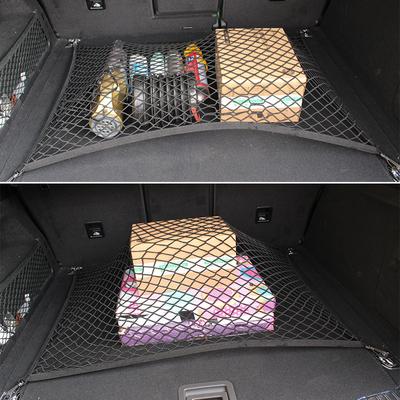 1 Unids 70 * 70 cm Red de Maletero de Coche Cadena de Arranque Malla de Nylon Elástico Trasero Trasero Maletero de Carga Organizador de Almacenamiento Titular de Red de Equipaje MYY