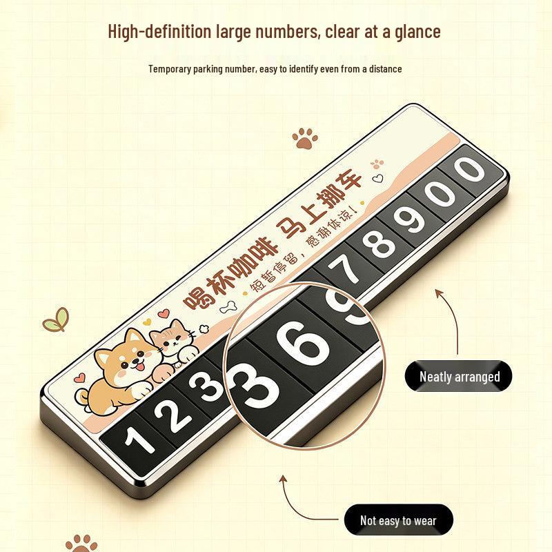 Magnetic Car License Plate with Temporary Parking Number Display for Civic CRV