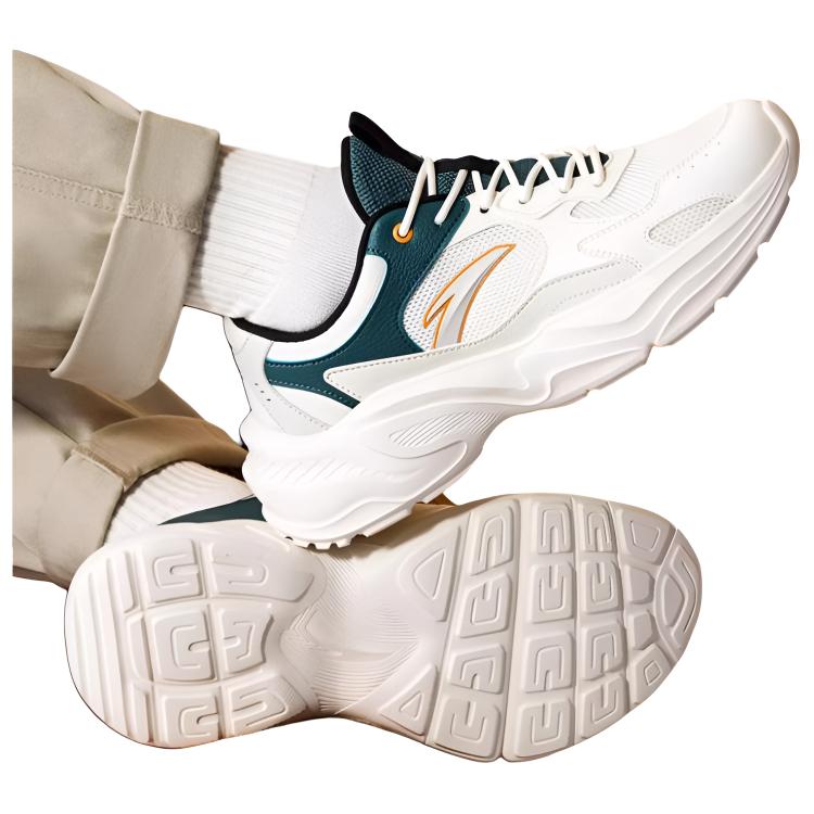 New Anta Little Millennium Abrasion Resistant Breathable Low Top Casual Shoes Men's White Green 912538826-3