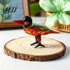 Crystal Glass Bird Collectibles Hand Blown Figurines, Colorful Mini Statues, Art Unique Crafts for Shelves Animal Ornaments Tea Table Bookshelf