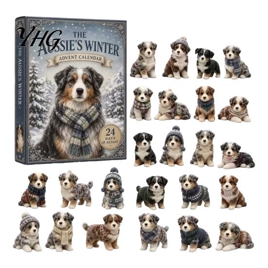 Blind Box Surprise Gift Highland Cow Advent Calendar with 24 Unique Hanging Ornaments for Thanksgiving Christmas Pumpkin Maple Leaf Party Supplies