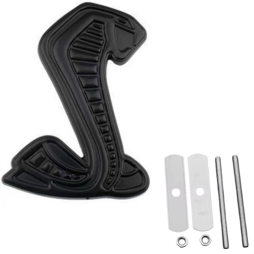 3D Metal Cobra Logo Sticker Car Front Grille Badge Body Fender Rear Trunk Emblem Decal Decor Accessories