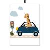Boho Lion Giraffe Car Traffic Rainbow Number Wall Art Canvas Painting Cartoon Posters And Prints Pictures Baby Kids Room Decor