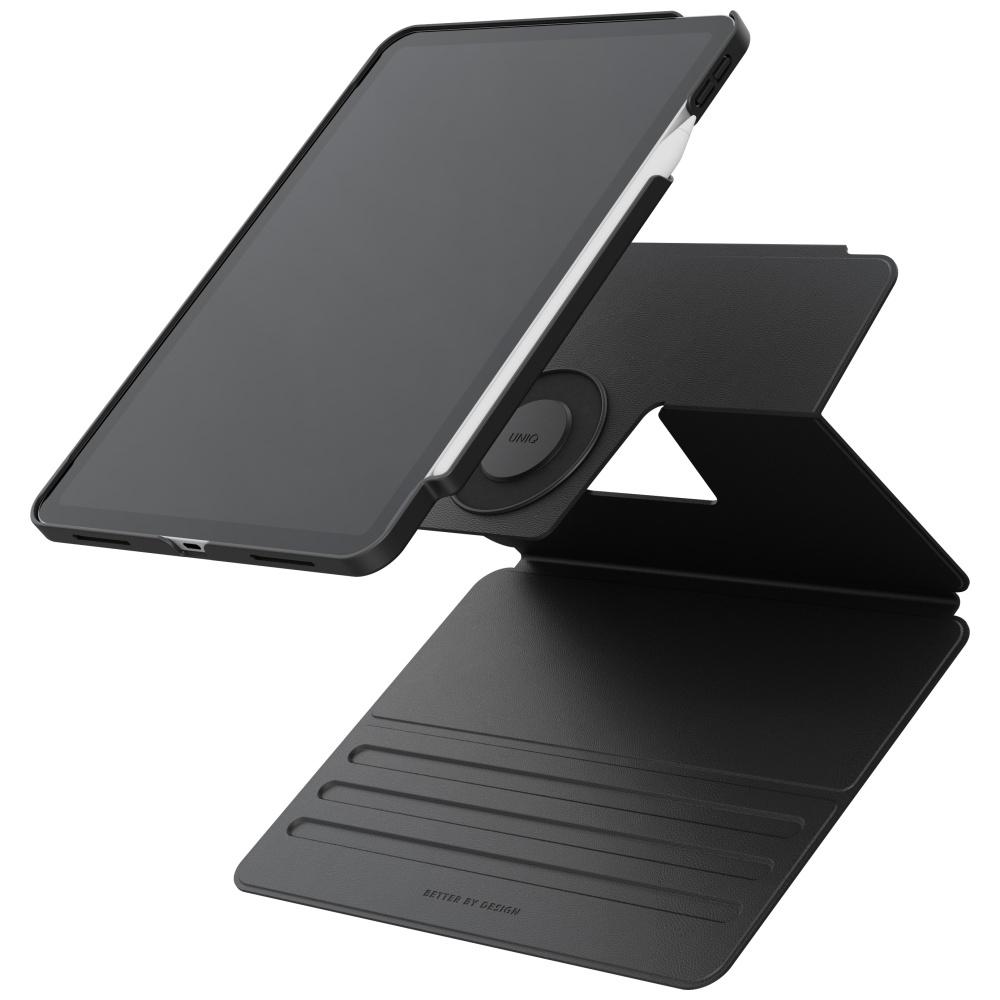 UNIQ Rovus Snapmount Magnetic 360 Rotating Detachable Case for iPad 11" A16 (2025) / iPad 10.9" 10th Gen (2022) Black