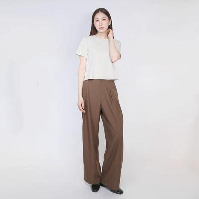 Sweet Basil Women's Loose Straight-Leg Casual Trousers