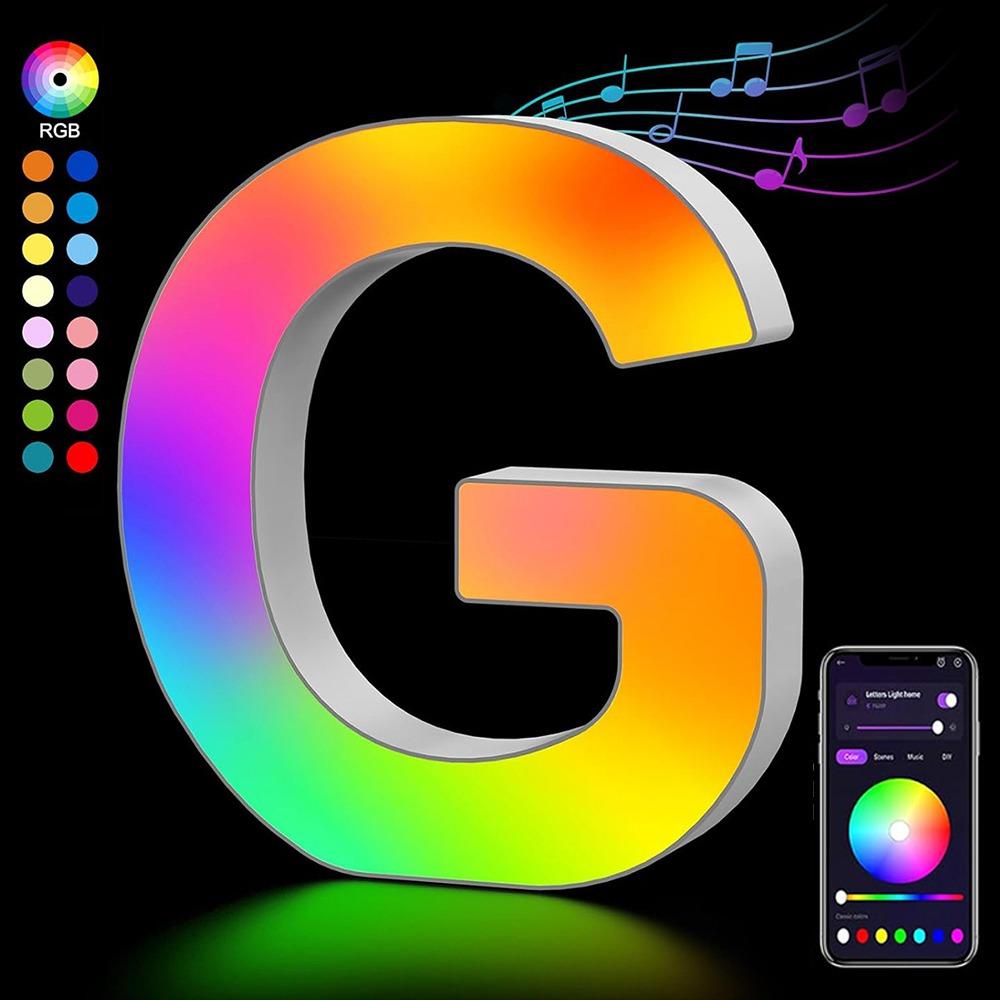 Name Letter Alphabet Light Smart Number Lamp MeRGBW App LED Letters Light Game