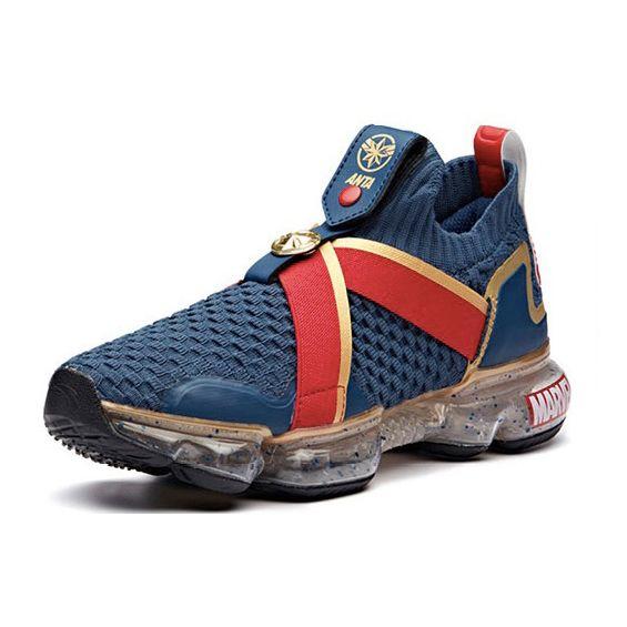 Anta Marvel X Seeed Serie Rutschfeste Leichte Niedrige Freizeitschuhe Damen Sneaker Blau 92838809