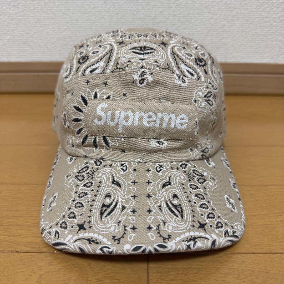 

[USED] Supreme Bandana Camp Cap Tan 21ss