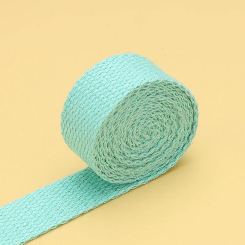 20-50mm 2mm Thick Cotton Webbing Tapes Canvas Webbings Ribbon for Sewing Clothing Belt DIY Bags Strap Band Accessories 10Meters