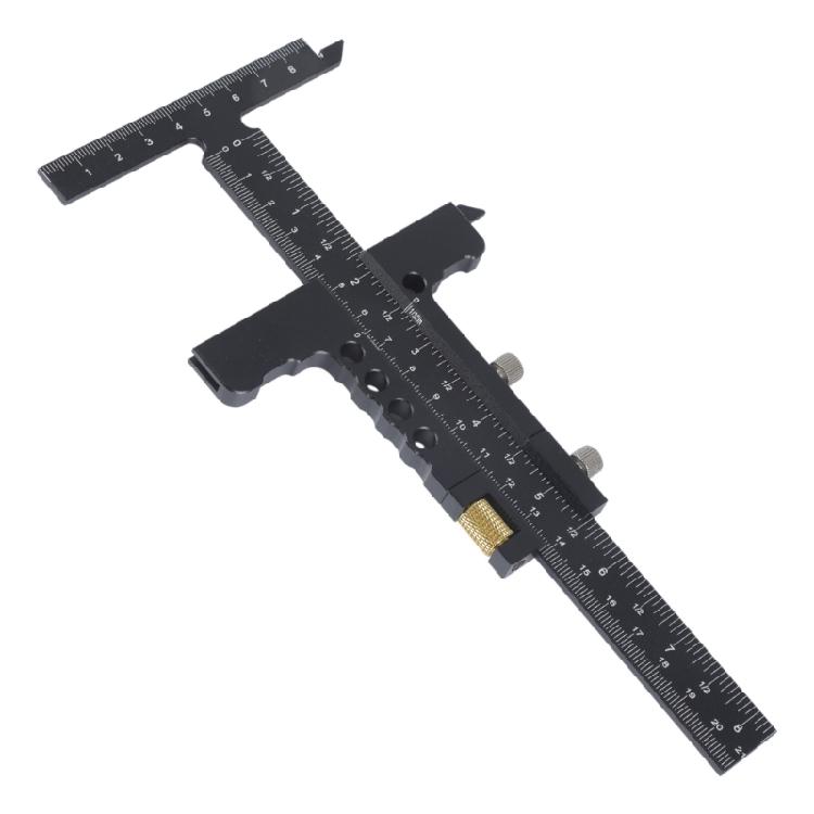 

Woodworking Marking Ruler T-shaped Ruler Sliding Edge Ruler Measuring Ruler Woodworking Construction Ruler чорний
