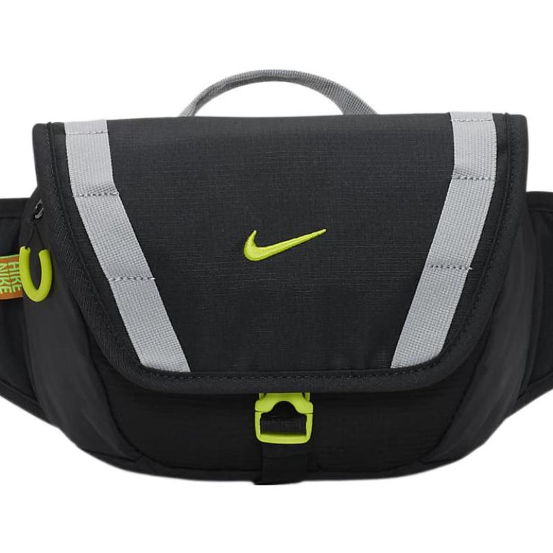 Nike Fabric One Shoulder Crossbody Fanny Pack Regular Unisex Black/Gray Casual DJ9681-010