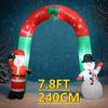 7.8FT Christmas Holiday Inflatable Archway Decoration Santa Snowman Yard Decor Toy Xmas Home Decoration Ornaments Supplies Gifts