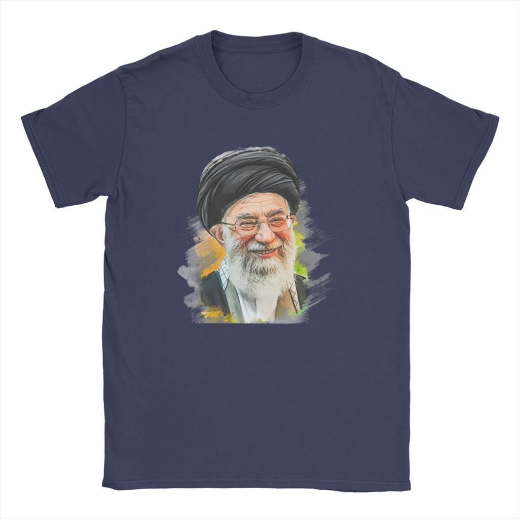 SSeyyed Ali KKhamenei  TShirt Beach T Shirts Adult Pure Cotton Crew Neck Oversize Top Tees ShortSleeved Streetwear Tops