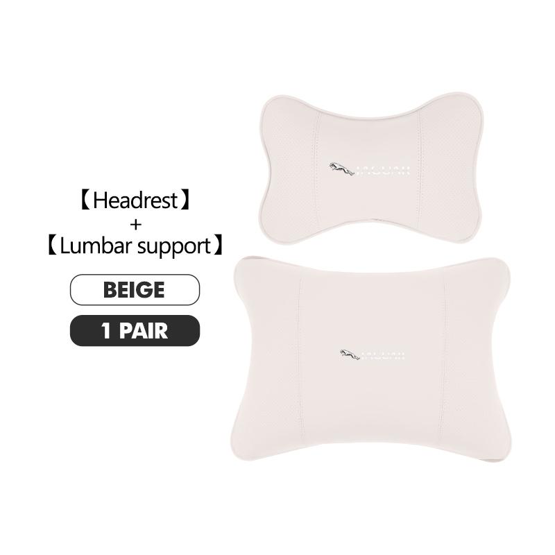 For Jaguar Car Seat Cushion Headrest Neck Pillow Lumbar Support XF XJ XFR XKR S-Type F-Type X-Type F-Pace I-Pace NN50