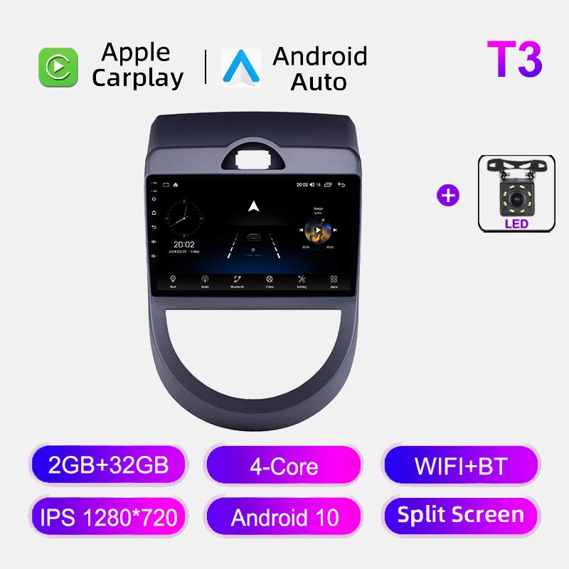 4G WIFI Android Car Radio For KIA Soul 2008-2011 Multimedia Video Player Navigaion GPS Carplay Auto Head Unit Stereo 8+128GB