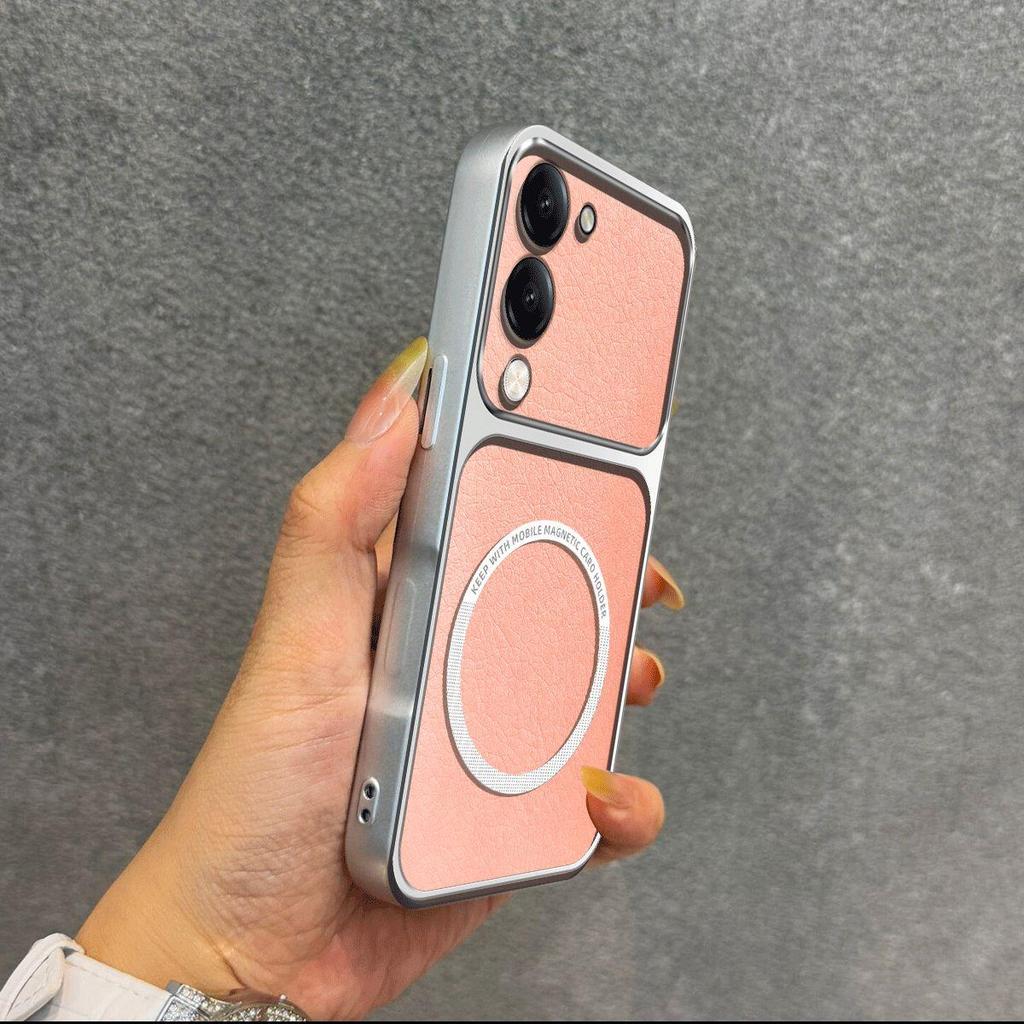 Upgraded Big Lens Protection Case for Vivo Y29t 5G,Y29s 5G,Y04,Y04s Luxury Leather Casing with Magnetic Ring