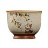 Beige Ru Ware Kitten Teacup: Kung Fu Ceramic Tasting Cup for Personal Tea Use