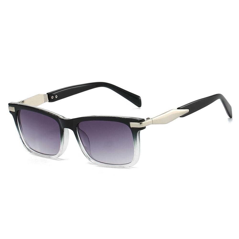 

Retro High End Designer Style Edgy Punk Trendy Timeless Riveted Square Shaped Female For Both Male Sun Glasses