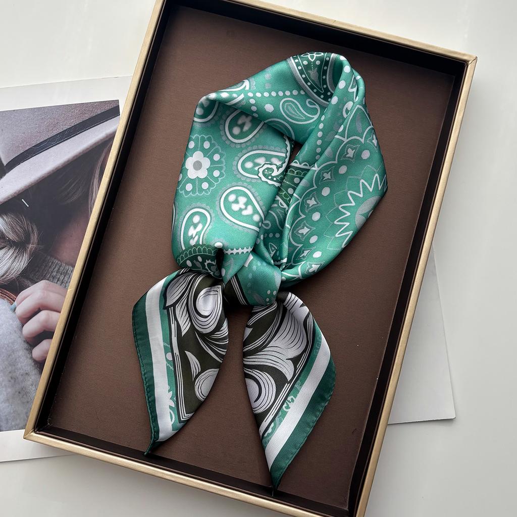 Design Druck Quadratisches Seidentuch Damen Halstuch Bandana Foulard Damen Schal Tücher Wickeltuch Kopf Haarband Krawatten
