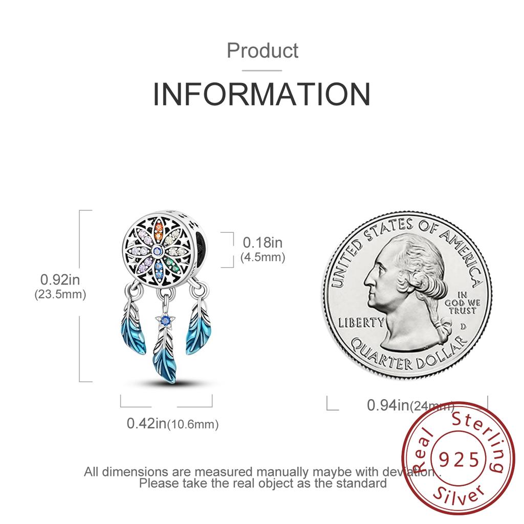 Drömfångare Kopparpärla Passform Armband Berlock Tillverkning Kvinna Smycken