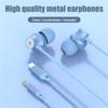 Copper Driver Hifi Sports Headphones In-ear Type-c Wire-controlled Earphones Bass Music Headset for