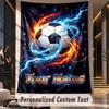 Soccer (149) Theme Custom Tapestry Personalized Custom Name Text Wall Hanging Tapestry Home Decor Background Cloth