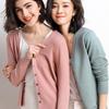 Women's Autumn/Winter 2024 Knit Cardigan Coat - Loose Fit Sweater Outerwear