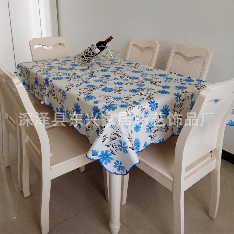 Waterproof And Oil-Proof Tablecloth Square Leave-In Tablecloth Round Peva Printed Dining Table Cloth Rectangular Coffee Table Cloth Custom