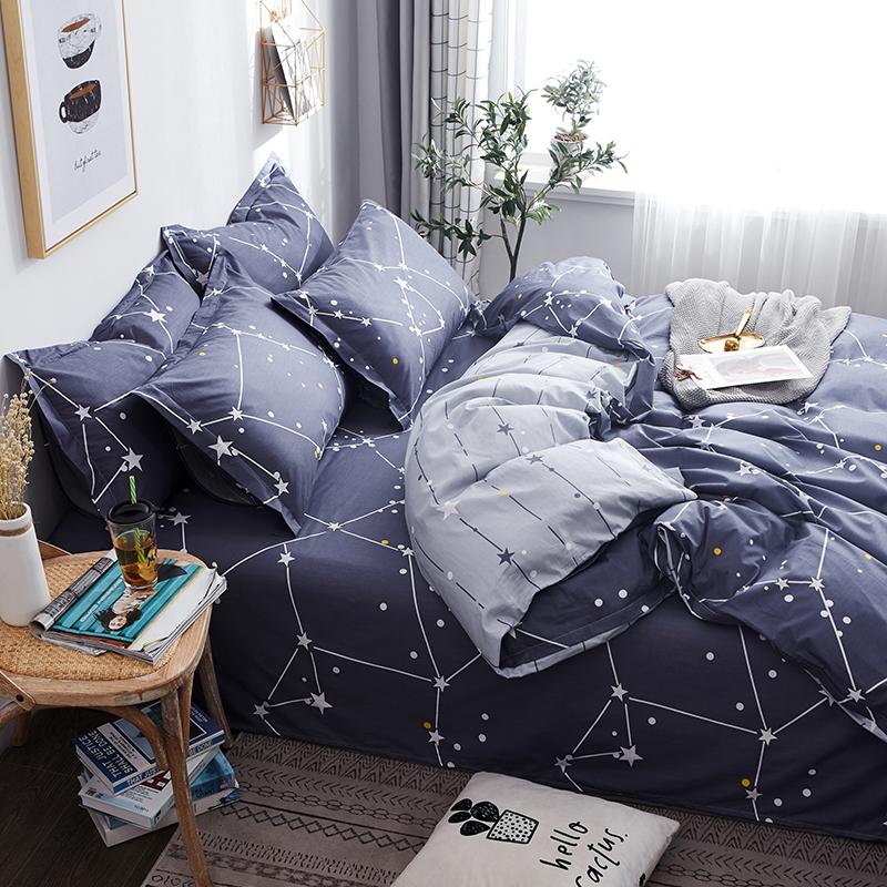 Constellation 100% Cotton Duvet Cover Set, Space Star Celestial Galaxy Astrology Bedding for Kids Boys Men Soft Bedroom Decor