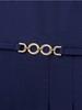 Women's Party Dress V-neck Pleated Hem Simple Mid Waist Commuting Dress Elegant Daily Casual Short Sleeved Solid Color Dresses