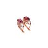 Purple Gold Color Gold Fashion Personality Temperament Rose Gold Plated Inlaid Smoke Zircon Pendant Collarbone Chain