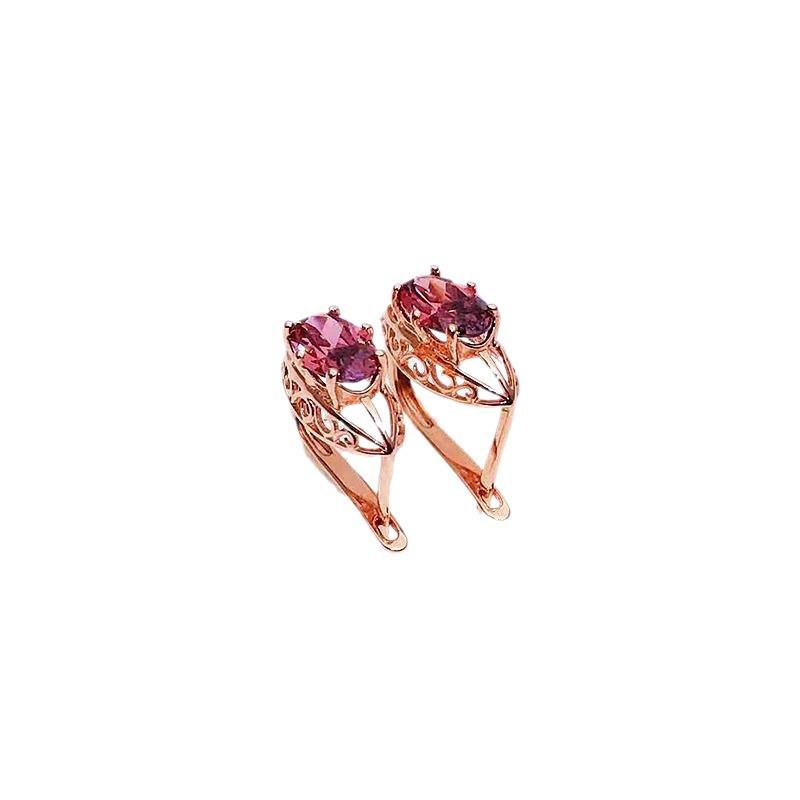 Purple Gold Color Gold Fashion Personality Temperament Rose Gold Plated Inlaid Smoke Zircon Pendant Collarbone Chain
