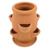 Pot à fraises en terre cuite à étages Multi-poches pour succulentes, fleurs, plantes Design élégant pour le jardinage